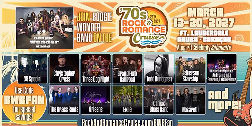 SOLD OUT - Boogie Wonder Band X 70s Rock & Romance Cruise