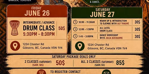 West African Drum and Dance workshop Sechelt, Bc.