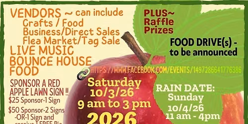 2026 Apple Festival\/Vendor Fair