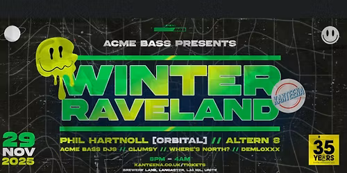 Phil Hartnoll \/\/ Altern 8 \/\/ Mark Archer \/\/ Acme Bass DJs + more!