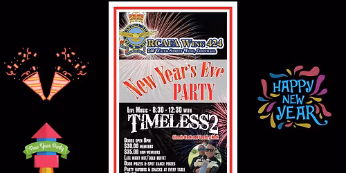 NEW YEARS EVE with Timeless 2 @ RCAFA WING