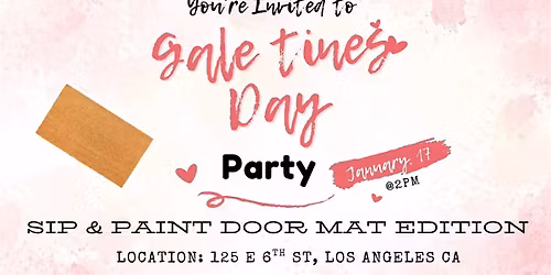 Galentines Sip & Paint Doormat Edition