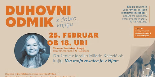 Duhovni odmik z dobro knjigo - MILADA KALEZI\u0106