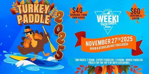Turkey Paddle 2025 at Weeki Wachee Springs