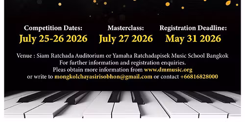 The 4th Bangkok Young Piano Talents Competition 20263