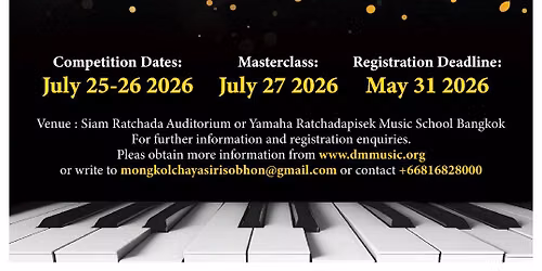 The 4th Bangkok Young Piano Talents Competition 20263