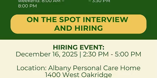 Hiring Event - Albany Ga