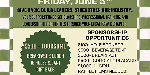 Annual Golf Tournament - NAWIC Northeast Kansas Chapter #142