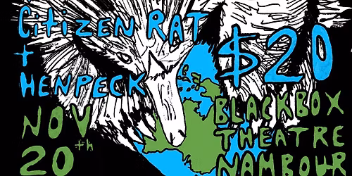 doom scroll (usa), rent strike (usa), citizen rat, henpeck. at black box