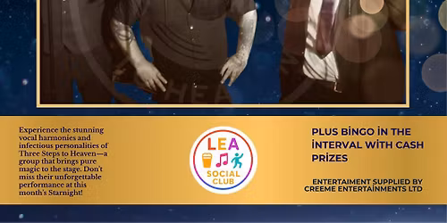 January \u2b50\ufe0f STAR night, trio THREE STEPS TO HEAVEN