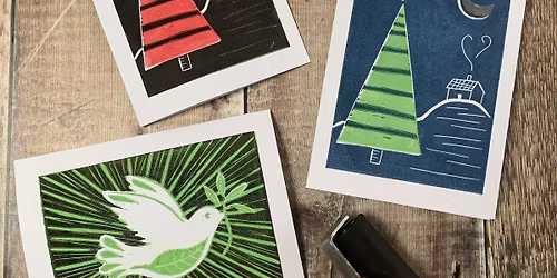 Lino Print Christmas Card workshop