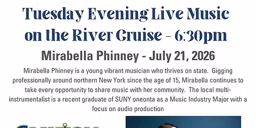 Mirabella Phinney - Tuesday Evening Live Music on the River Cruise
