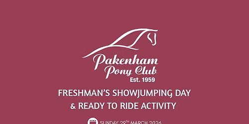 Pakenham Pony Club Freshman\u2019s Showjumping Day & Ready to Ride Activity