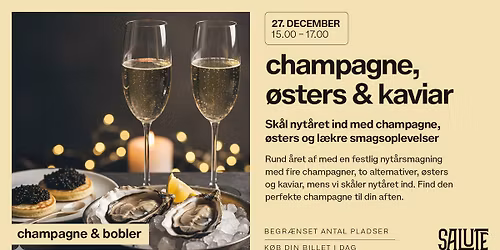 Nyt\u00e5rssmagning: Champagne, \u00f8sters & kaviar