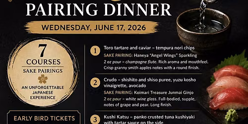 Tuna and Sake Paring Diner