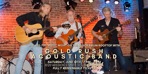 Live Music Night on the Visionarium Rooftop with Gold Rush Acoustic Band