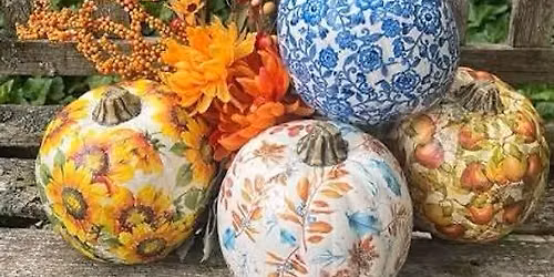 September Craft Night ~ Decoupage Pumpkin