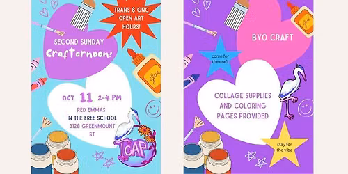 Second Sunday Crafternoon with Trans Community Art Project