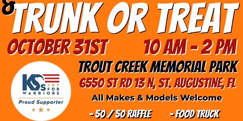 Pharoahs October 31st Trunk or Treat at the Creek