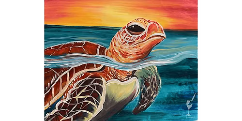 Turtle Exploring the Shore - Paint and Sip in San Antonio | Classpop!\u2122