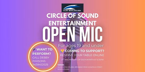 Circle of Sound Open Mic for Under 19s