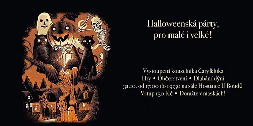Halloweensk\u00e1 p\u00e1rty pro mal\u00e9 i velk\u00e9