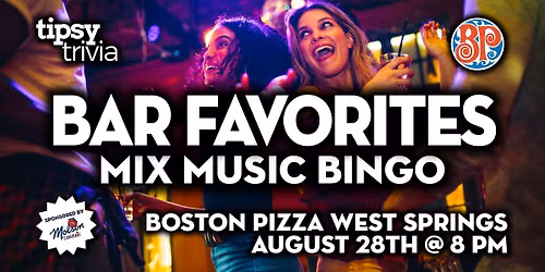 Calgary: BP's West Springs - Bar Favorites Music Bingo - Aug 28, 8pm