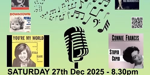 "ORBISONS LEGENDS SHOW" IS PLAYING AT THE CARR LANE CLUB GRIMSBY - SAT 27th DEC 2025 - 8.30pm START