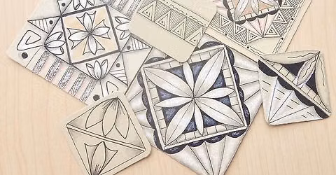 Southwest Pottery-Inspired Tangle Tiles