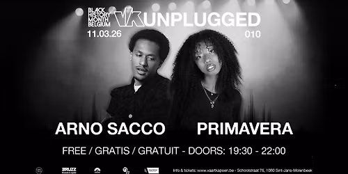 VK Unplugged 010: Arno Sacco, Primavera (Black History Month Belgium)