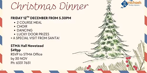 St Michael\u2019s Annual Christmas Dinner 2025