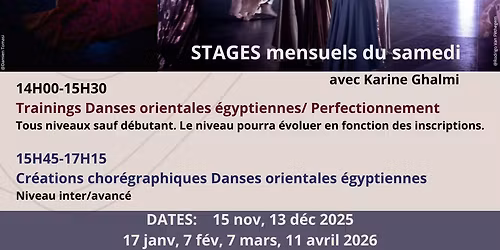 STAGES mensuels du samedi\/ danses orientales KG