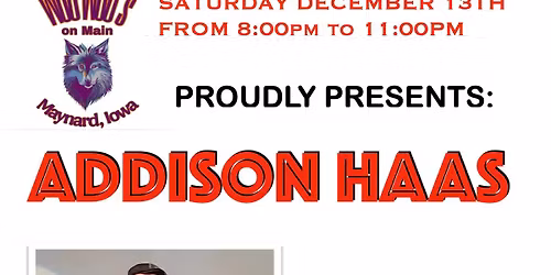 ADDISON HAAS - LIVE AT WOO WOO'S ON MAIN!!