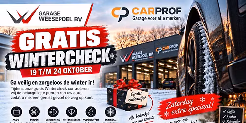 DE CARPROF WEESEPOEL  WINTERCHECK WEEK