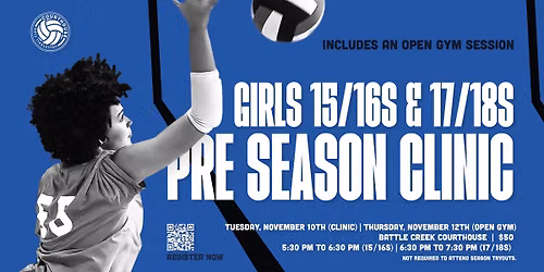 Girls 15\/16s & 17\/18s Pre Season Clinic