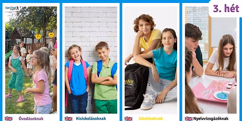 3. h\u00e9t Helen Doron Debrecen angol nyelv\u0171 ny\u00e1ri t\u00e1borok gyerekeknek