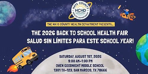 2026 Back to School Health Fair Salud sin límites para este school year!