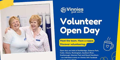 Volunteer Open Day - Vinnies Southern River