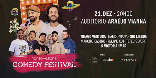 POA COMEDY FESTIVAL, com Thiago Ventura, Nando Viana e convidados no Ara\u00fajo Vianna | Porto Alegre\/RS