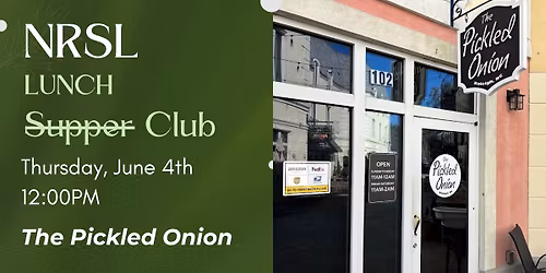 (LUNCH) Supper club @ The Pickled Onion