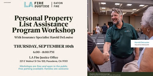 Personal Property List Assistance Workshop