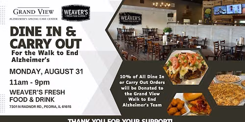 Grand View Dine In & Carry Out Fundraiser