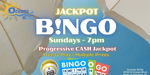 Jackpot Bingo Sundays @ Oceans Grille