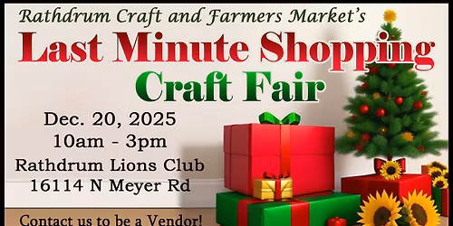 Last Minute Shopping Craft Fair (Rathdrum Craft and Farmers Market)