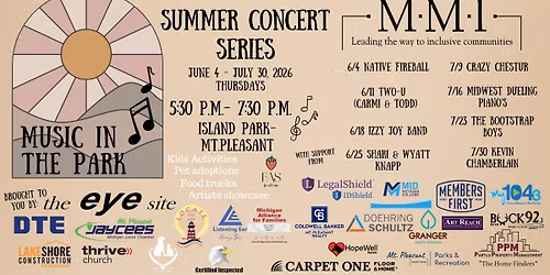 MMI's Music in the Park Summer Concert Series 2026! 