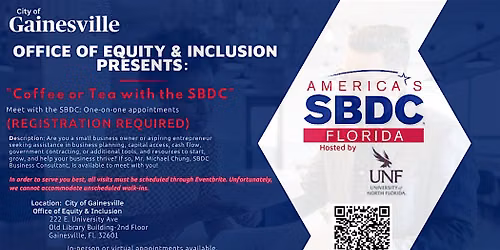 City of Gainesville's "Coffee or Tea With the SBDC!