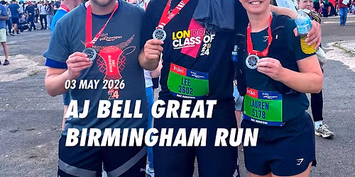 AJ Bell Great Birmingham Run - Run for The Albion Foundation