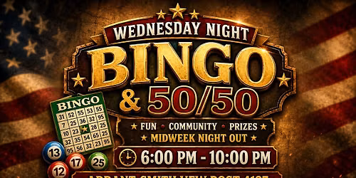 Saturday Night Bingo & 50\/50 Raffle at Post 4127