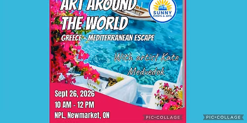 GREECE - MEDITERRANEAN ESCAPE Art Workshop for Adults \/ acrylics