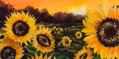 Join Brush Party to paint the fabulous 'Sunflower Sunset' in Oxford
